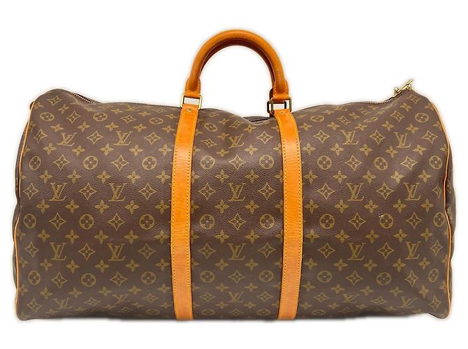 Borsa Boston Louis Vuitton Monogram Keepall 60 Marrone Beige