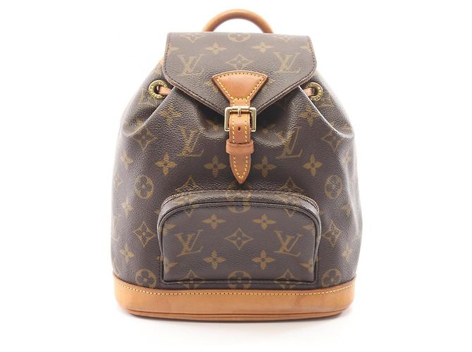 Mochila/Bolsa Mini Montsouris Monogram Louis Vuitton Marrom Monograma
