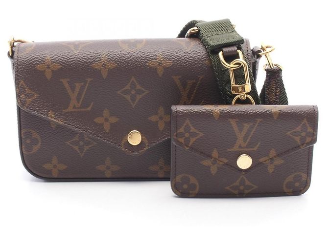 Louis Vuitton Multi Pochette Felicie Marrone Verde Monogramma