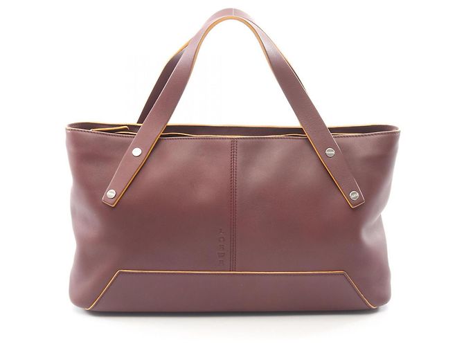 Bolsa de mão em couro bordô Loewe Bordeaux