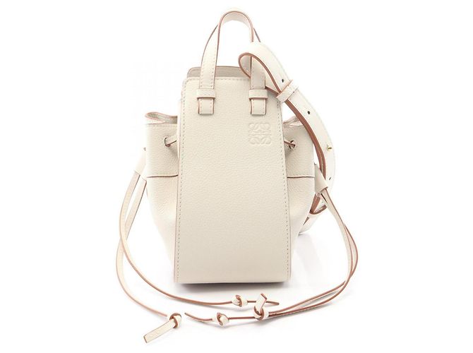 Sac Hammock à cordon Loewe Mini 2-Way Handbag Blanc