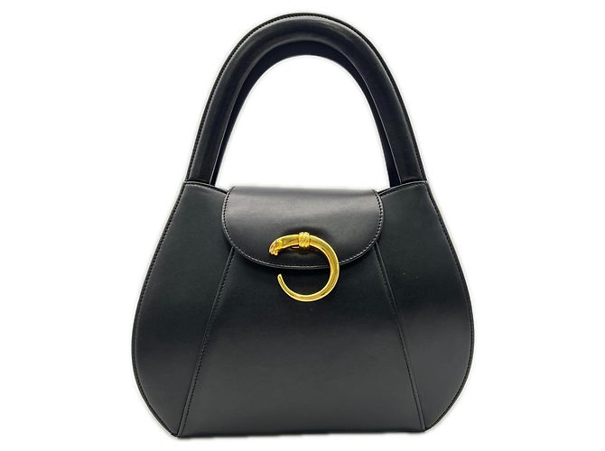 Cartier Panthère Lederhandtasche Schwarz
