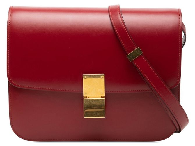 Céline Borsa a tracolla Celine Classic Box Medium Rosso 