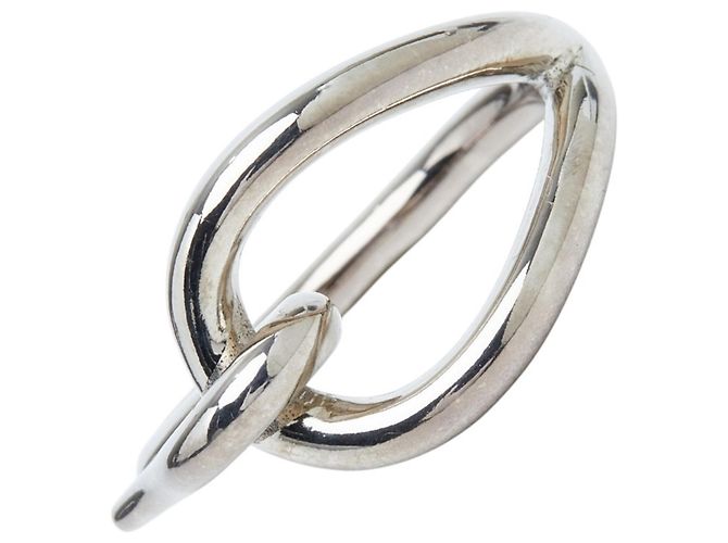 Ring Anello per sciarpa Jumbo in metallo argentato Hermès Argento