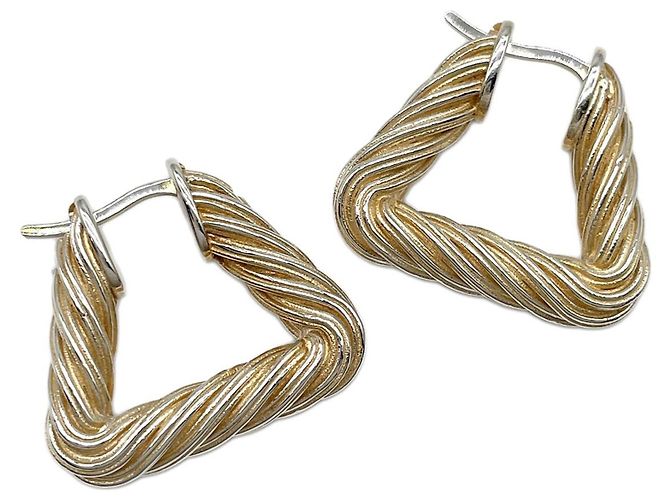 Orecchini a cerchio in argento Bottega Veneta