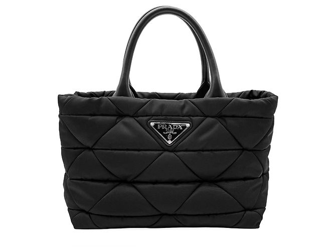 Borsa Tote in Re-Nylon Imbottito Prada Nero
