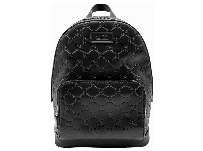Gucci GG Black Leather Backpack