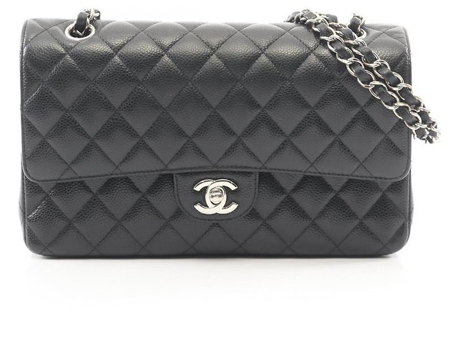Bolsa de Ombro Chanel Matelassé Double Flap Preto