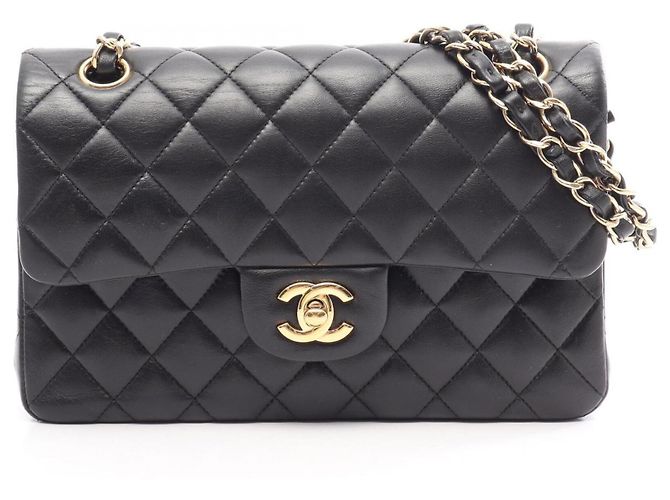 Borsa a tracolla Chanel Matelassé Double Flap Nero