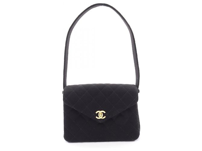 Timeless Borsa Chanel Matelassé in cotone nero