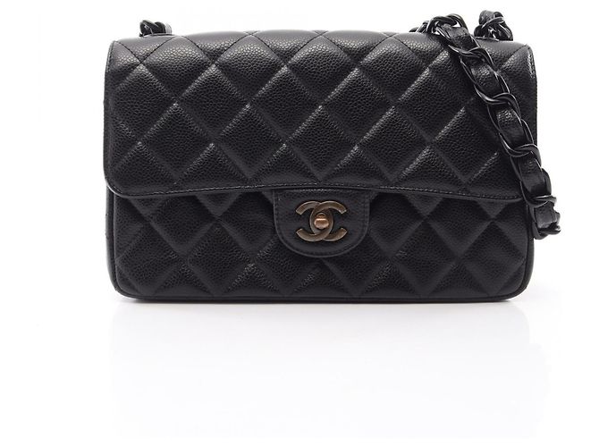 Borsa a Spalla con Catena Chanel Matelassé Single Flap Nero