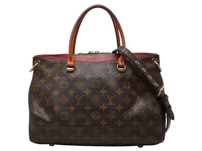 Bolsa Louis Vuitton Monogram Pallas MM Marrom Vermelho