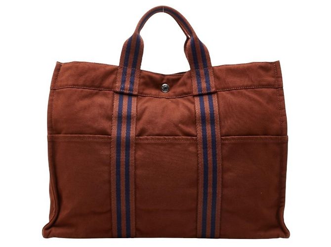 Hermès Borsa Tote Hermes Fleutou MM Marrone