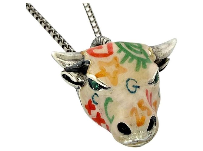 Collana Anger Forest Bullshead per uomo Gucci