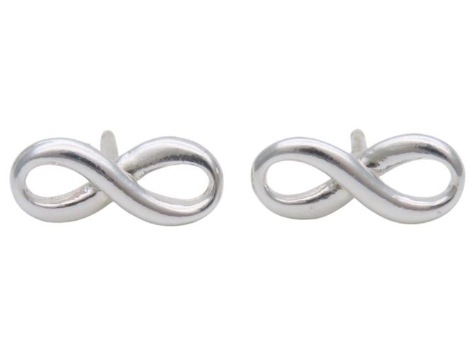 Pendientes de botón Infinity Tiffany & Co. Plata