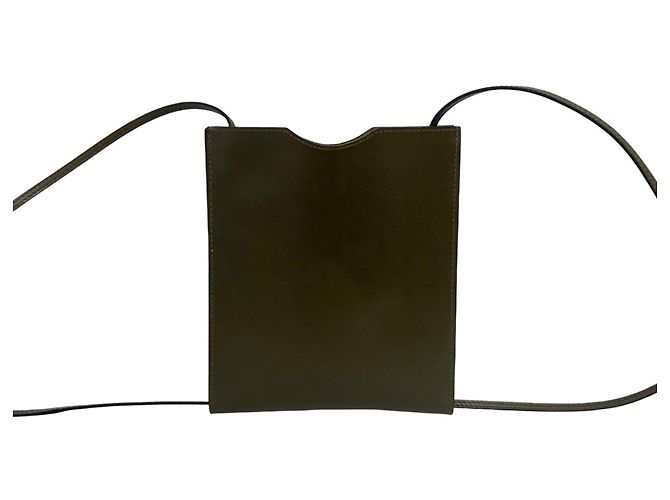 Hermès Bolsa de ombro mini Onimetou em couro box calf Hermes Caqui