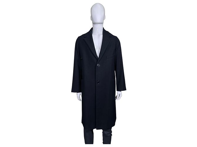 Zadig & Voltaire Black Wool Blend Long Coat