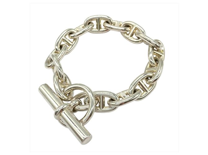 Hermès Bracciale Charm Chaine d'Ancre Hermes Argento