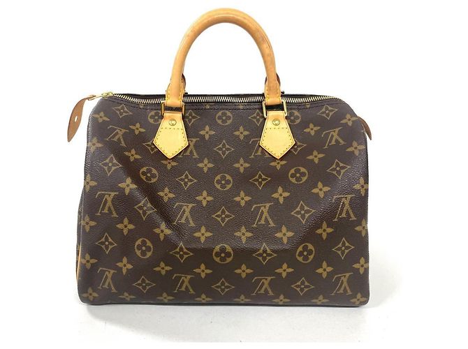 Sac à main Louis Vuitton Speedy 30 Marron Monogramme