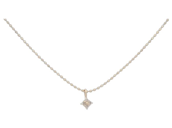 Autre Marque Collana in oro giallo K10 e diamanti D'oro