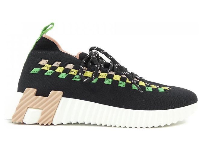 Hermès Hermes Flex Knit Sneaker Schwarz Grün Gelb