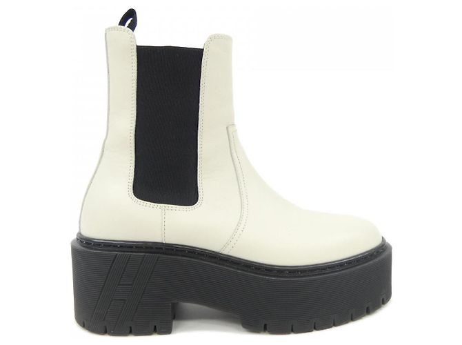 Hermès Hermes HARROW H Cadena Botas de couro de bezerro 35 Bege
