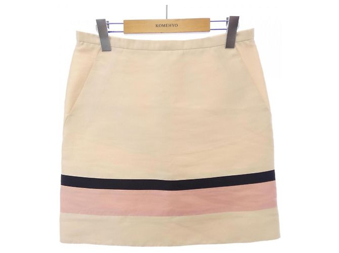 Gonna in seta Louis Vuitton Nero Rosa Beige