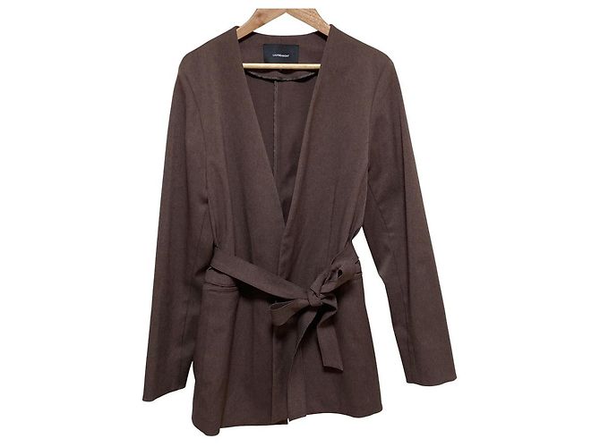 Autre Marque Giacca senza collo Lautreamont Marrone