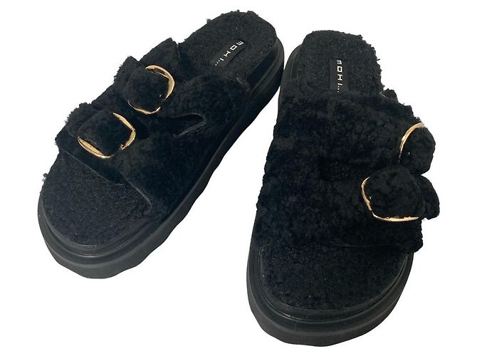 Autre Marque Sandali Mohi Mouton Nero