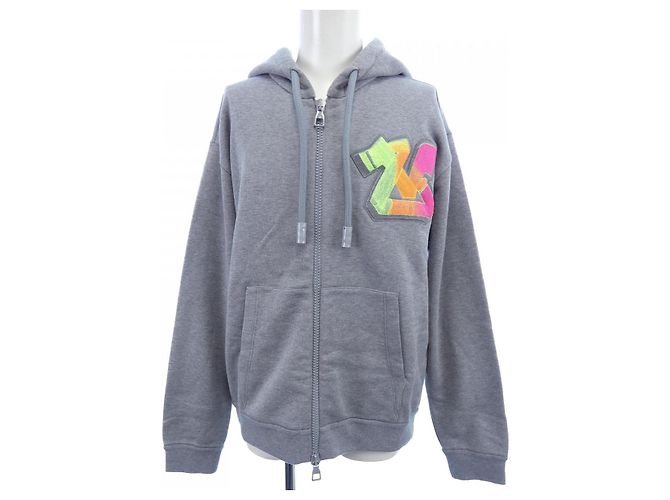 Louis Vuitton 3DLV Graffiti Bestickter Hoodie Braun