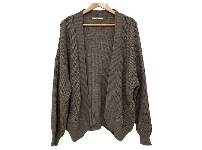 Autre Marque LARUTA Strickjacke Braun Anthrazitgrau