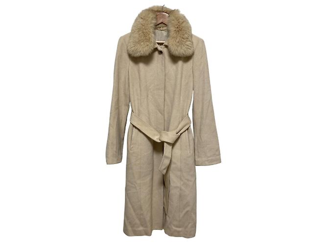 Autre Marque Abrigo ANAYI de angora Blue Fox Beige