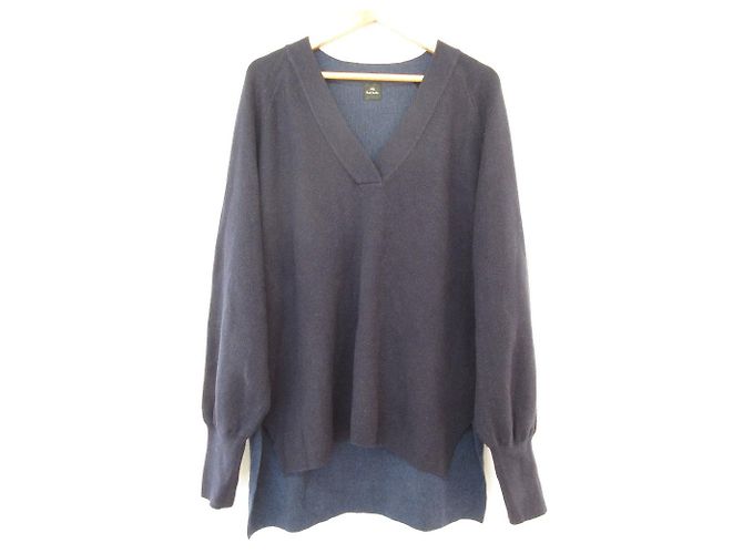 V-Ausschnitt Strickpullover PS Paul Smith Blau Marineblau