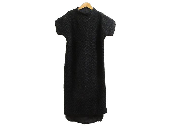 Autre Marque Wolllanges Kleid COMME des GARÇONS Schwarz