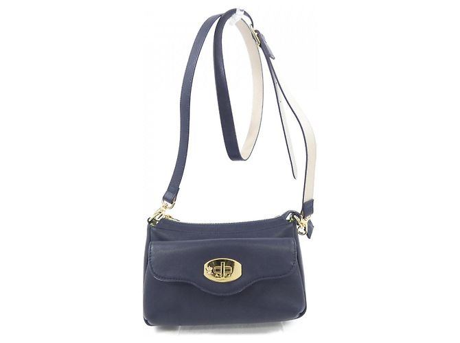 Autre Marque Bolsa de couro ADMJ Azul Azul marinho