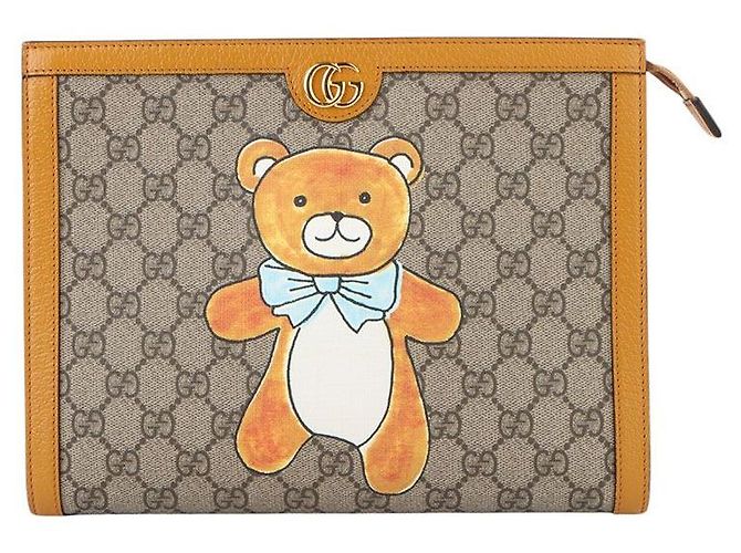 Gucci Pochette GG Supreme Kai Collaboration Édition Limitée Orange