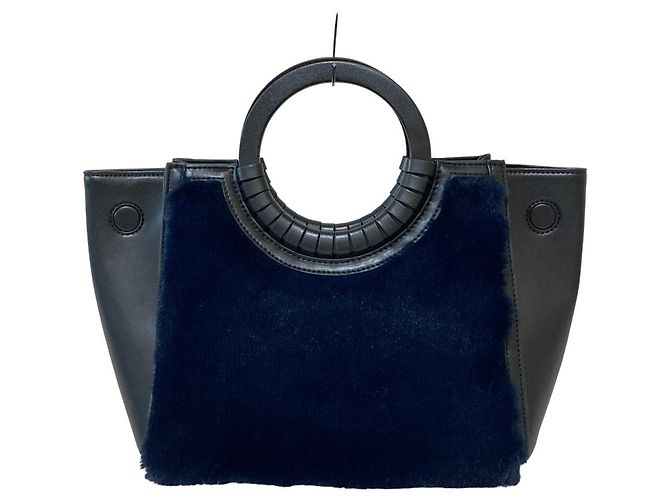 Autre Marque Bolso 2 en 1 con cuerda Negro Azul marino