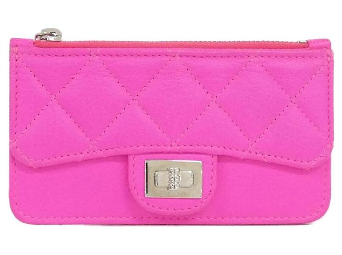 Chanel AP0624 Goatskin Card Case Pink