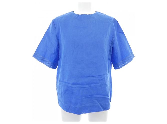 Hermès Top in seta Hermes Blu