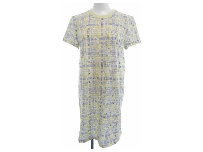 Hermès Vestido Bolduc Hermes Marrom Bege Amarelo