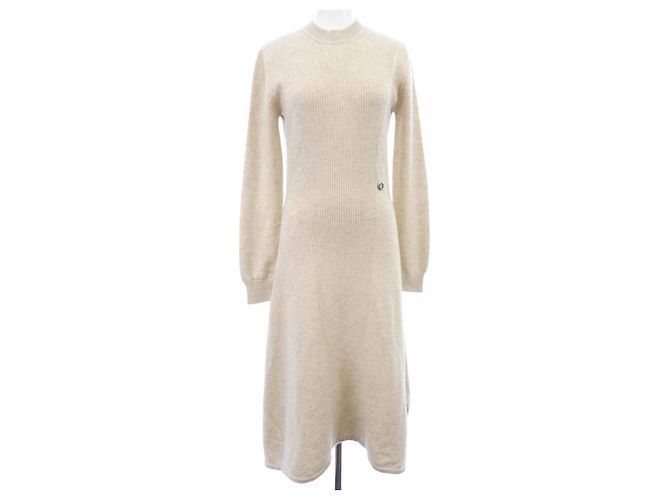 Hermès Hermes Cashmere Kleid 3H2500D1 Beige