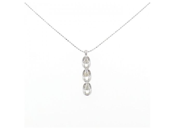 Autre Marque Au750 Diamant-Halskette Silber