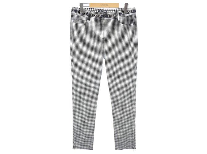 Pantalones de cuadros Chanel Blanco