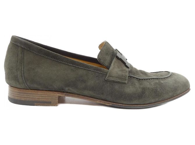 Hermès Baskets en cuir Hermes Vert Kaki
