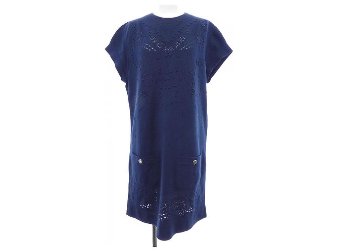 Chanel Kleid Blau Marineblau
