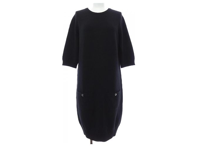 Chanel P34286K00951 08A Kaschmirkleid Schwarz
