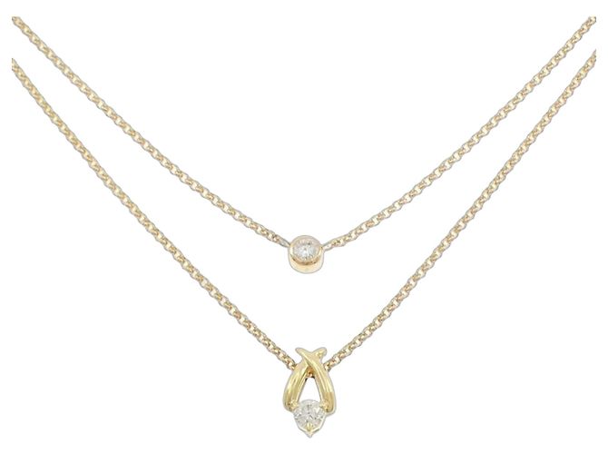 Autre Marque Collana con Diamanti Au750 D'oro