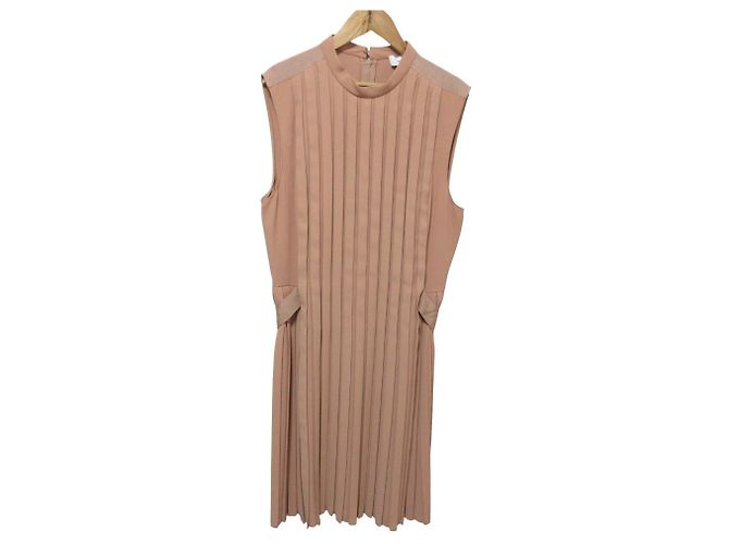 Autre Marque REISS Plissee-Kleid Beige