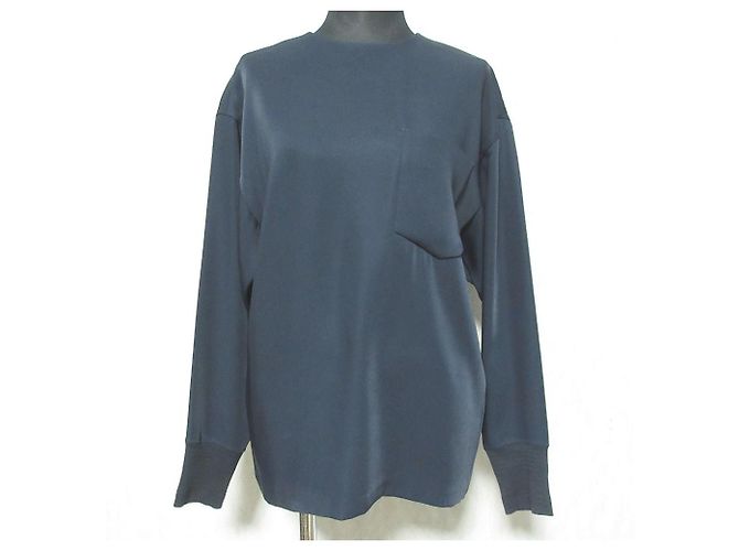 Autre Marque HYKE Long Sleeve Pullover Blue Navy blue