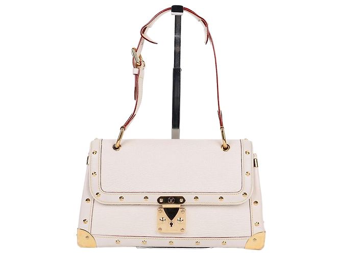 Bolso de Hombro Louis Vuitton Suhali Medium Blanco